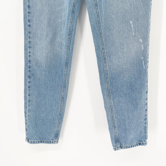 Urban Outfitters BDG Distressed Mom Jeans Sz 27 Blue Tapered High Waist Pockets - Picture 3 of 8